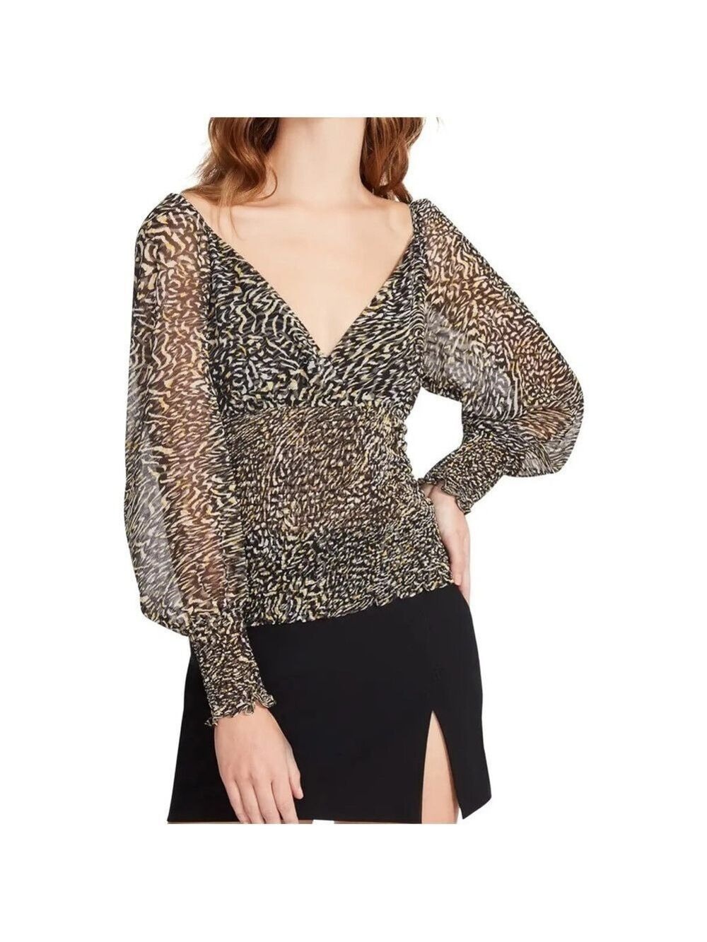 NWT $69 Steve Madden Print Top - Picture 8 of 8